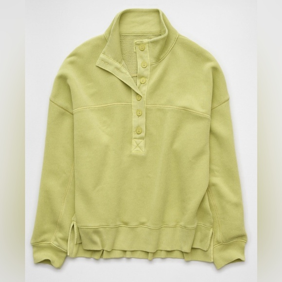 American Eagle Big Hug Henley sweatshirt - Picture 1 of 4